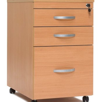 InOffice skuffeseksjon-410x580x665 mm inkl. skuff for A4-hengemapper-Bøk