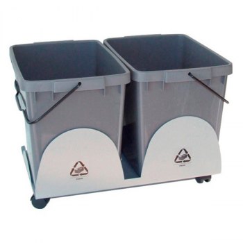 EcoOffice kildesorteringsvogn-2x25 liter