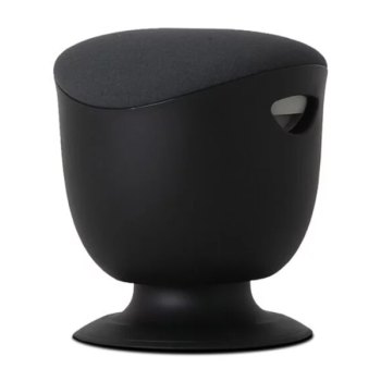 Expo balansestol i svart farge, nedsenket, sett skrått fra siden